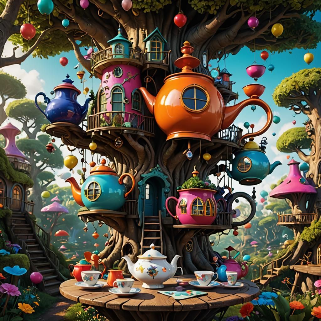 The Mad Hatter's Treehouse I  by @Nataria