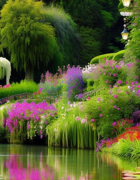 Monet's garden at Giverny   by @yellowhyena