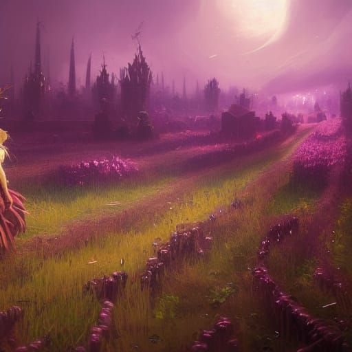 Purple pumpkin patch