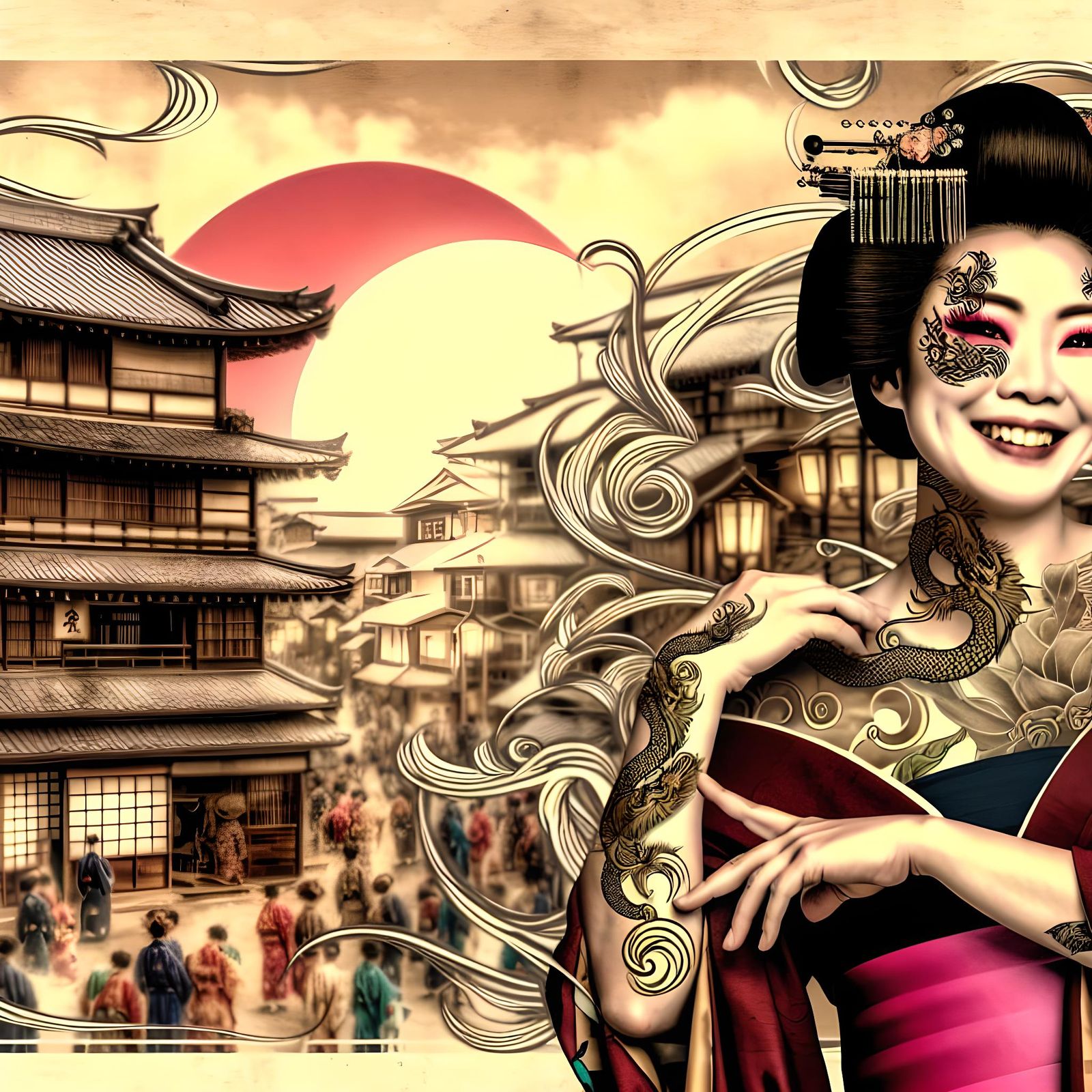 Tattooed Geisha.