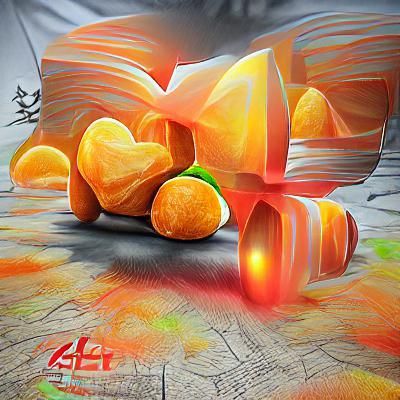 Tangerine #film 8K 3D 8k resolution abstract acrylic art air...