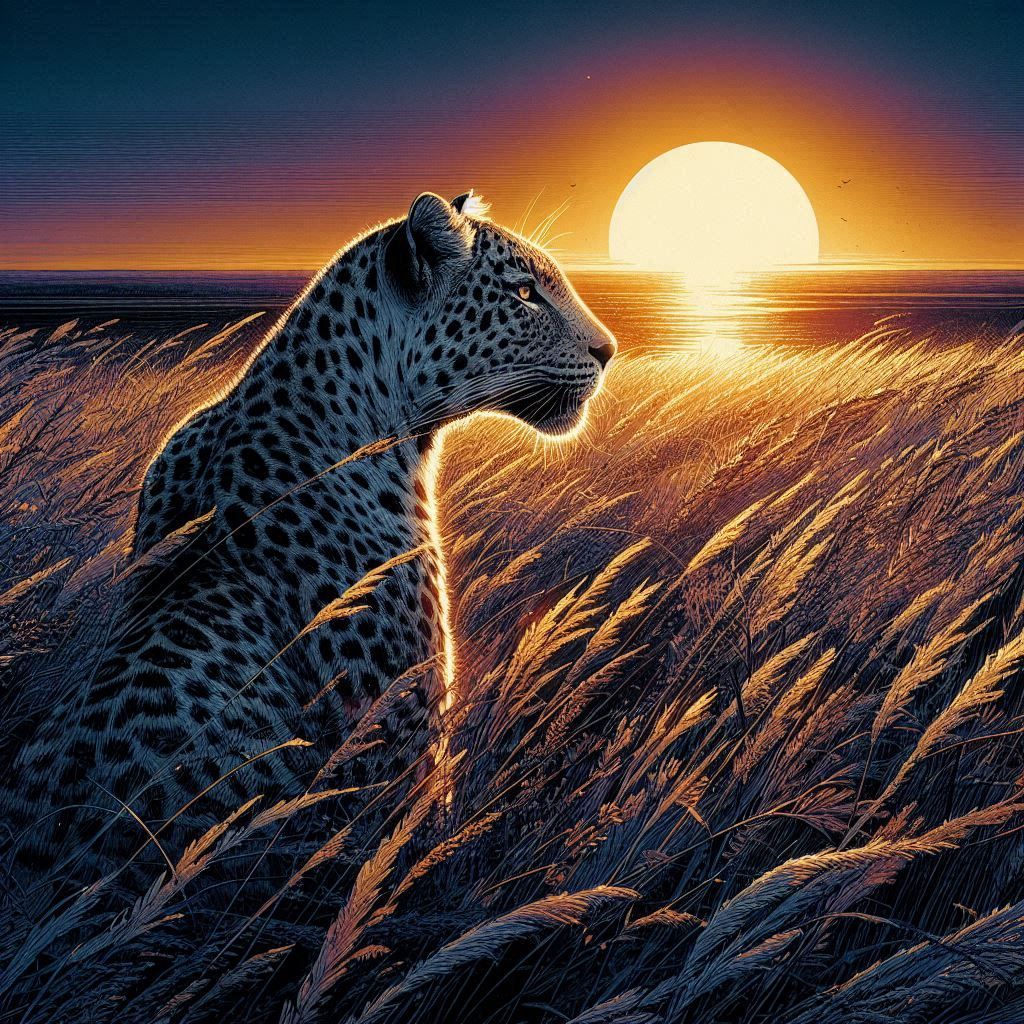 Leopard Sunset