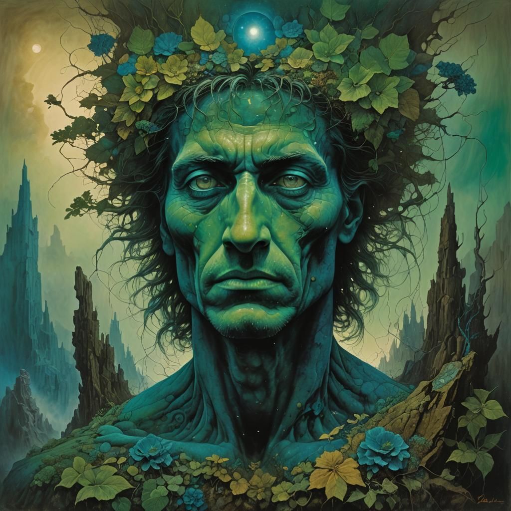 Homme énigmatique aux yeux de couleurs différentes