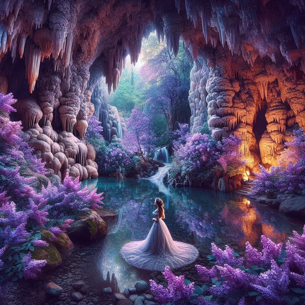 in purple cave