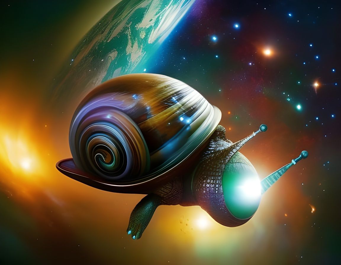 Space Snail AI Generated Artwork NightCafe Creator