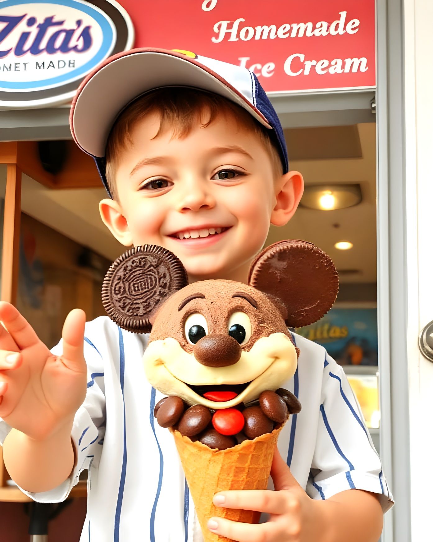 Mickey Mouse ice cream cone outplays a perfect game of baseball  by @Gary Murakami