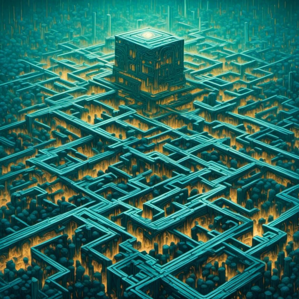 <lora:Gullyism:1.0> a fractal bunch of metal rail stacked on...