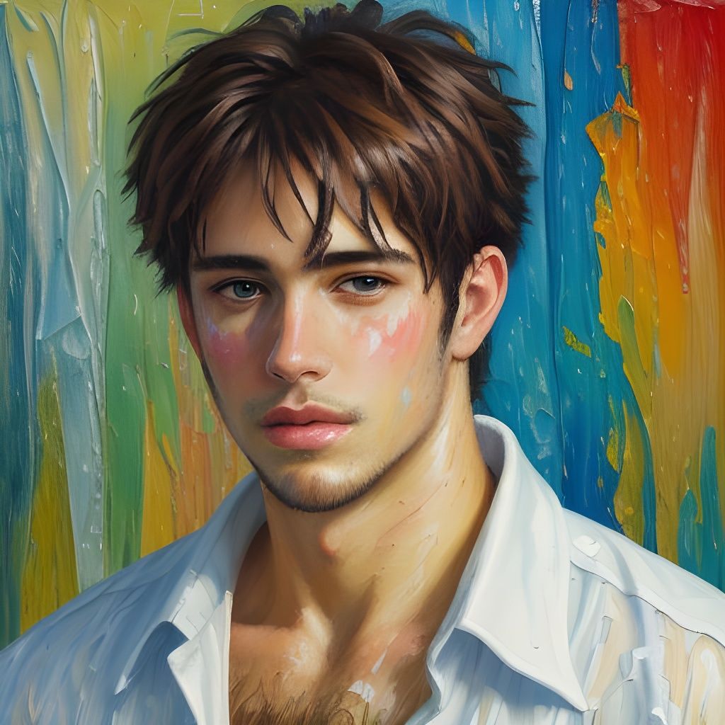 Pretty boy painting - AI Generated Artwork - NightCafe Creator