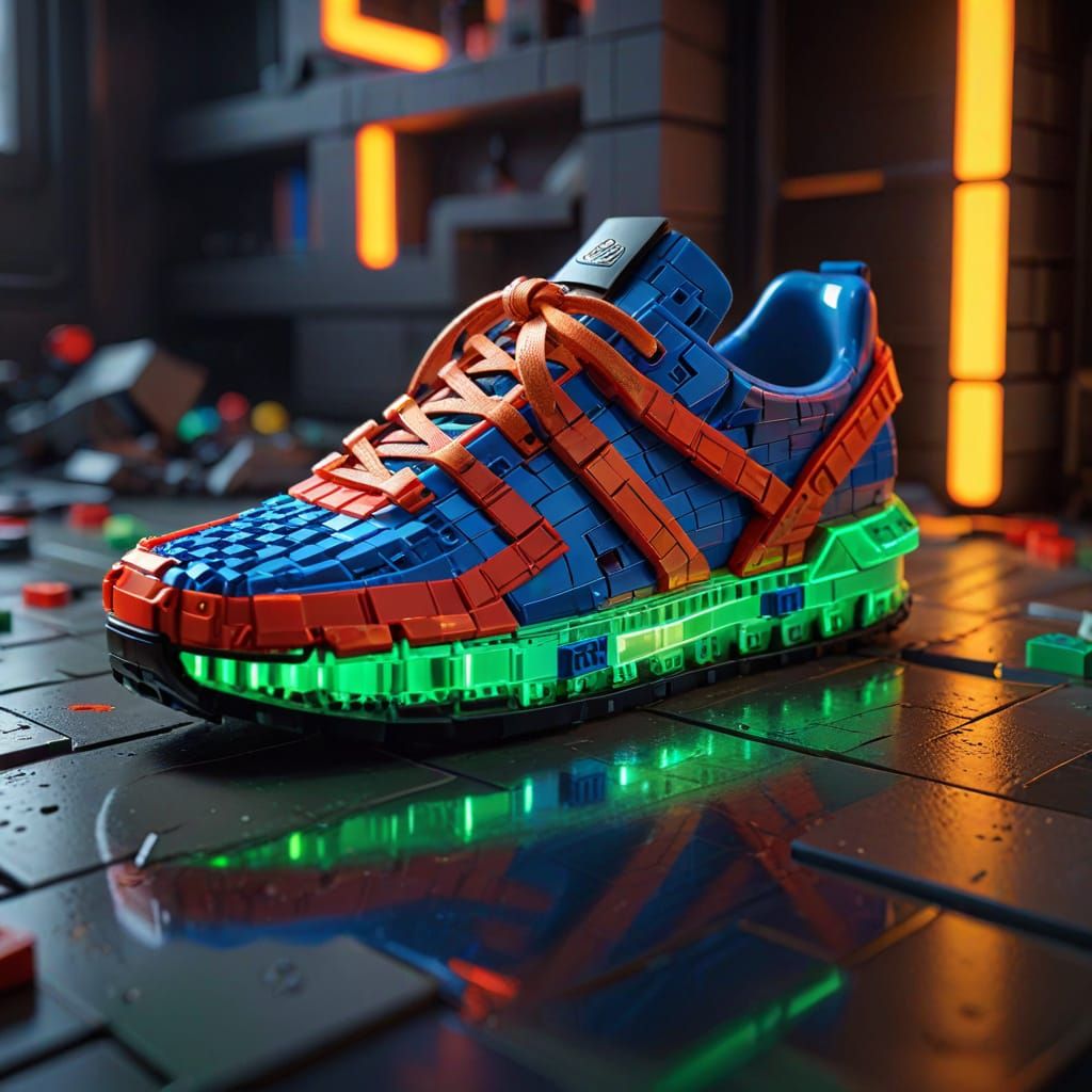 Futuristic LEGO Shoe Concept Art