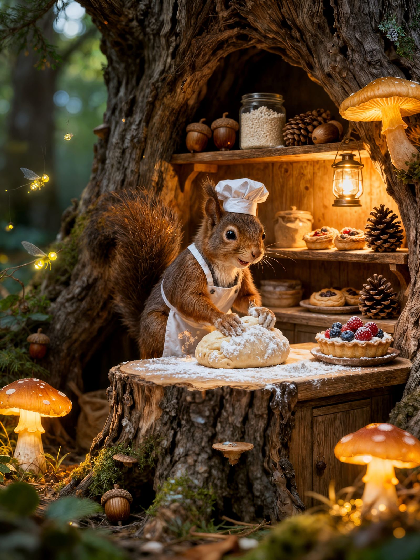 Squirrel has a secret hobby as a baker (02)  by @Alan