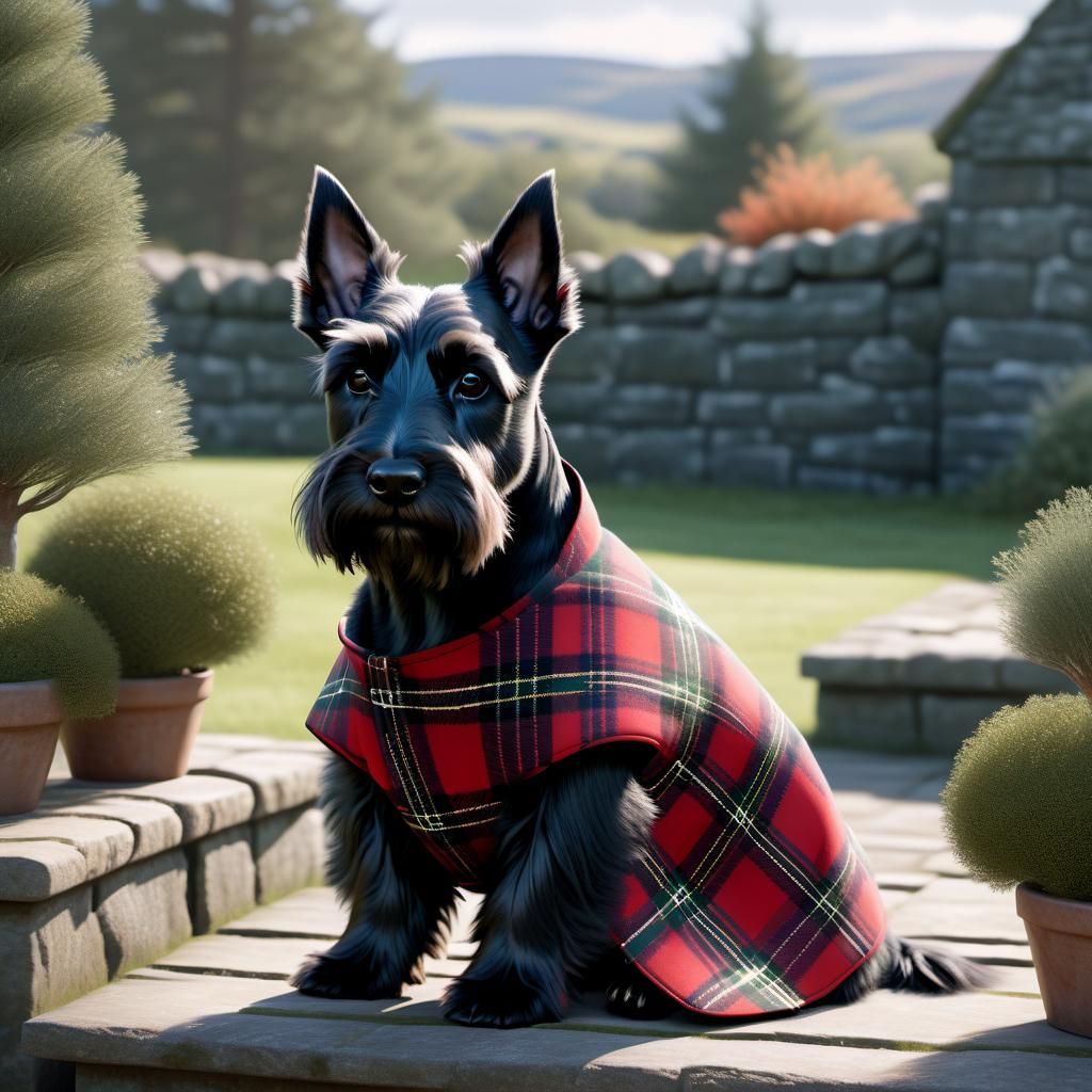 Scottie in Plaid