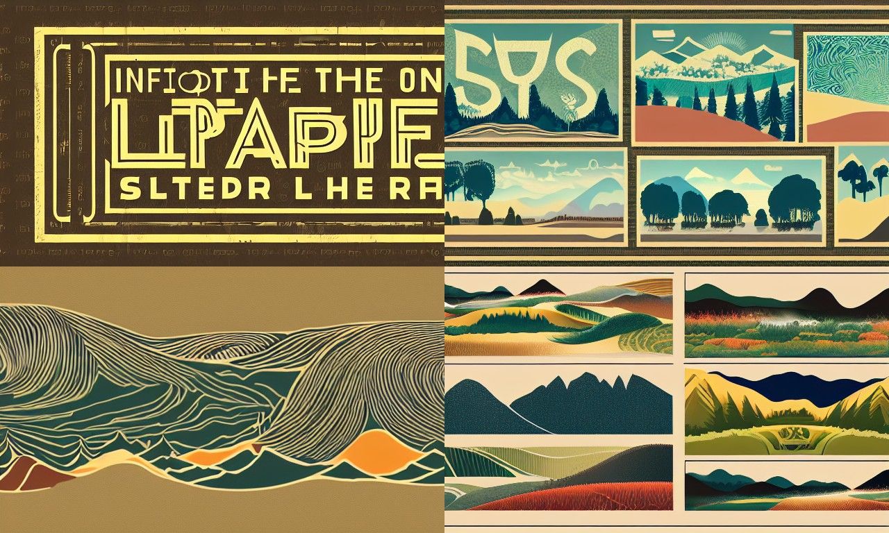 Landscape in the style of International Typographic Style