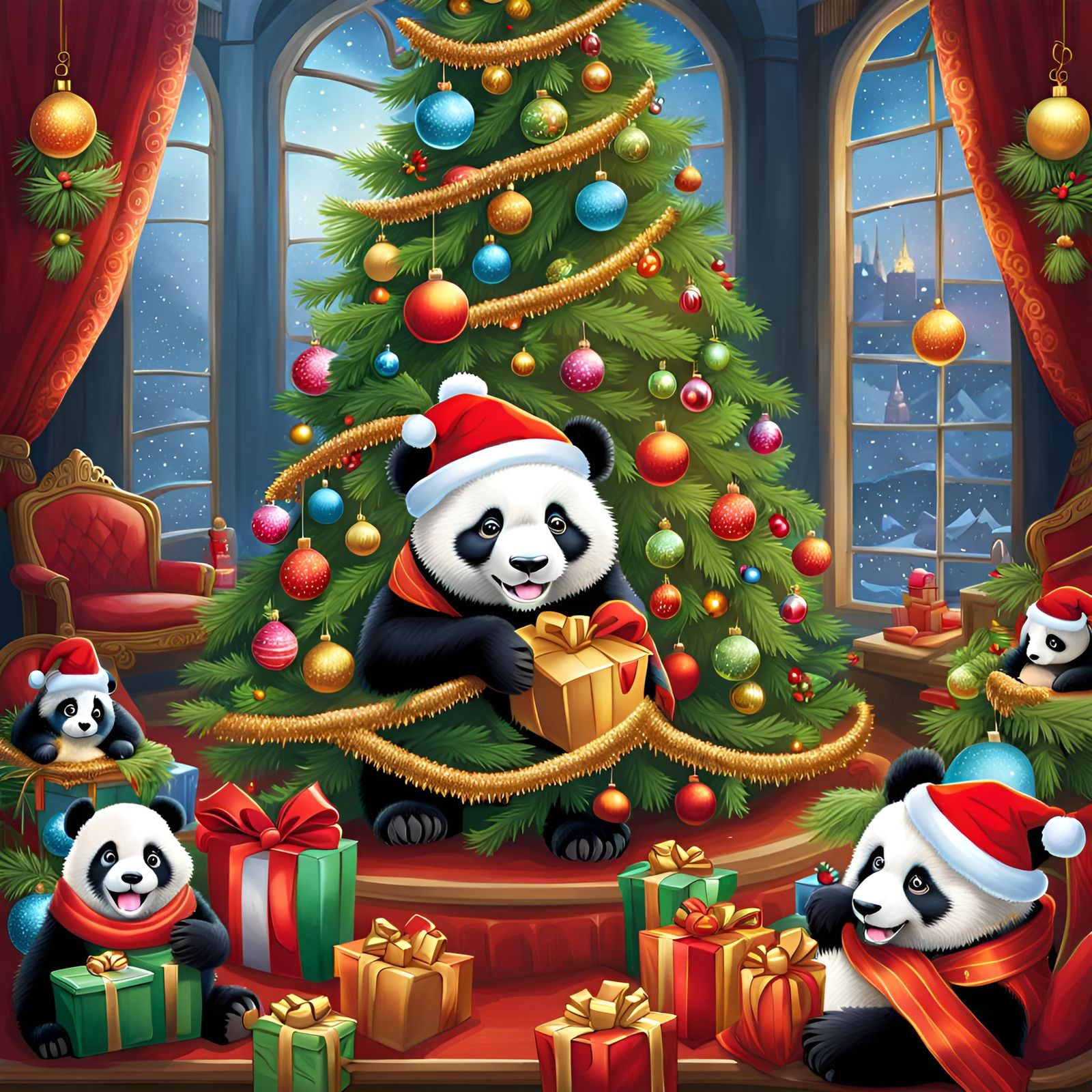 pandas-celebrate-ai-generated-artwork-nightcafe-creator