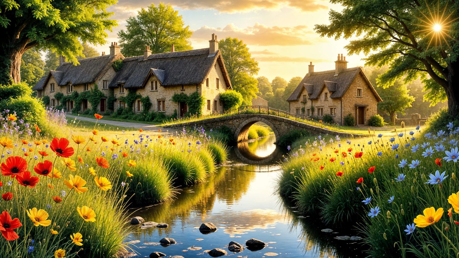 Idyllic countryside scene