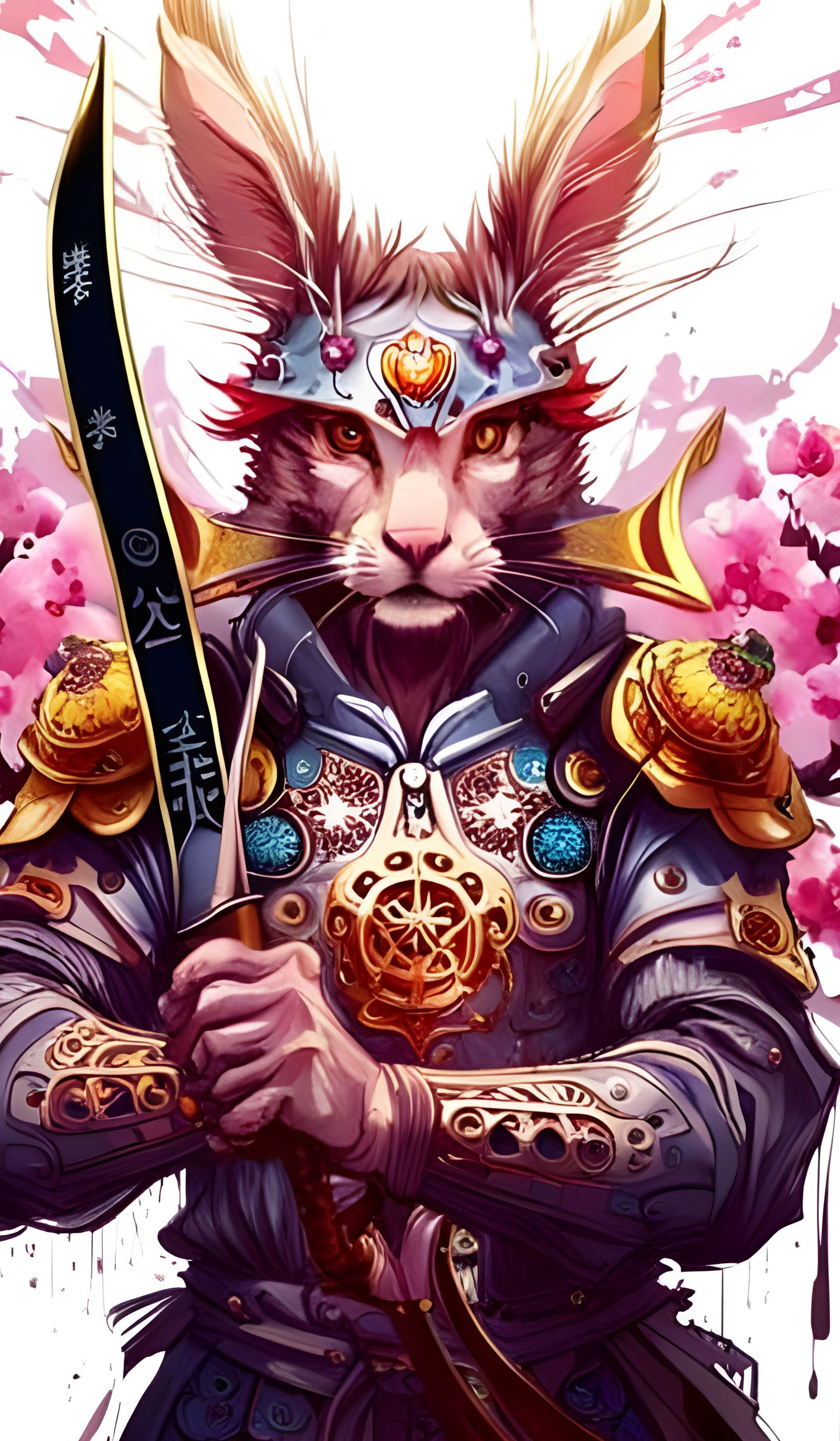 The strongest bunny of the Sakura Samurai Service!  by @nana