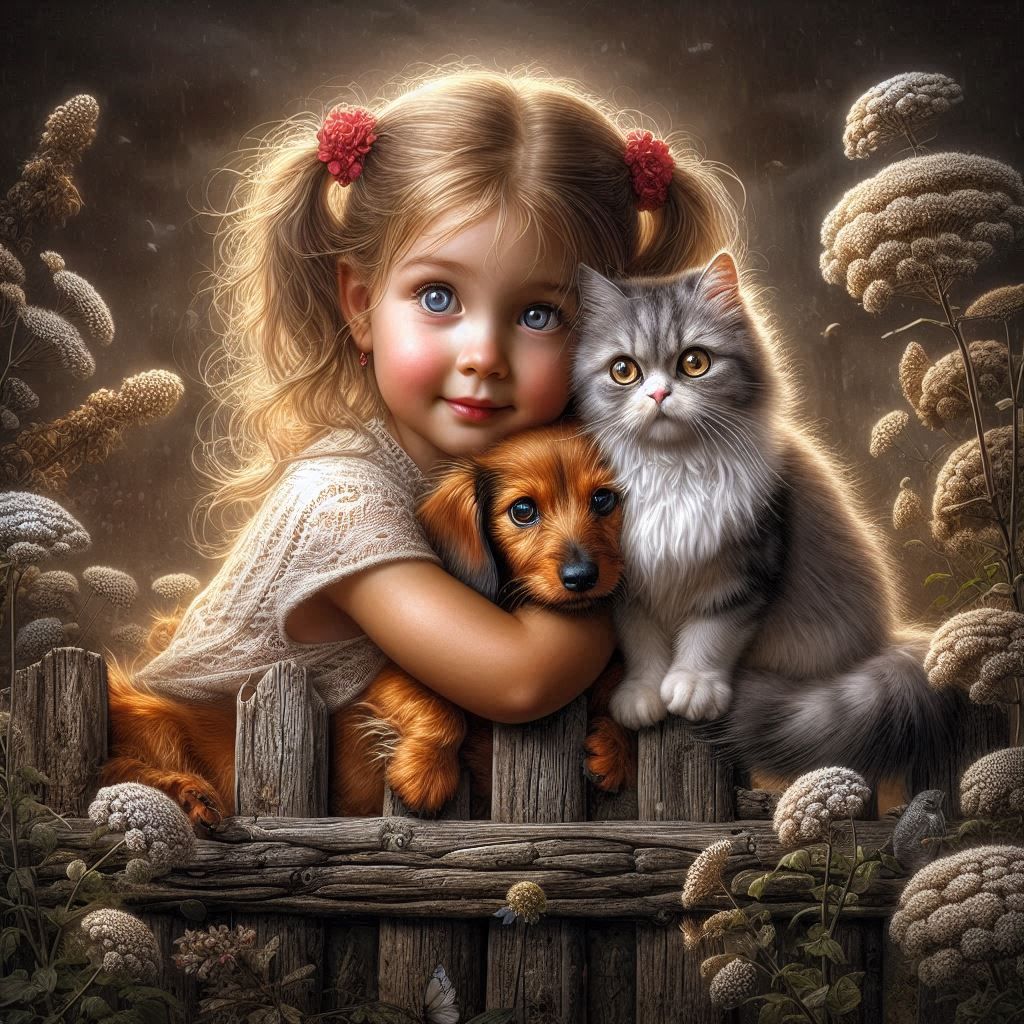 With My Scruffy Family 😁🐶😸