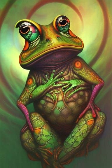 psychedelic bufo frog ... - AI Generated Artwork - NightCafe Creator