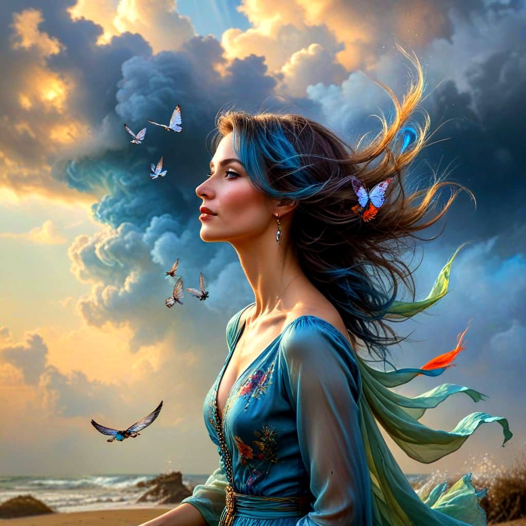 Confident Woman Portrait in Vibrant Colors