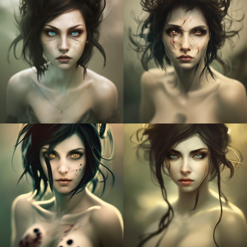Hyper detailed, realistic, 8k, a beautiful woman with black ...