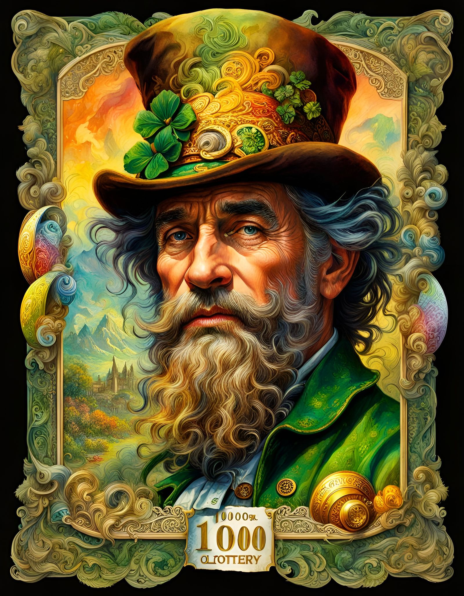 Lucky leprechaun lottery ticket  by @Happy Jack