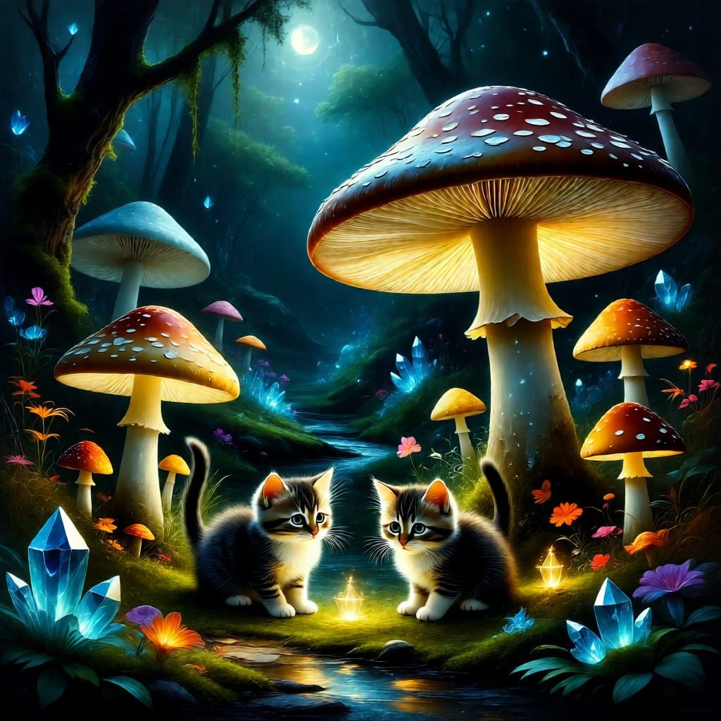 Kitten Explorers in Crystal Cavern