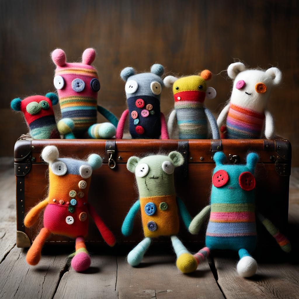 Imperfect dolls from felt scraps  by @forge4ward
