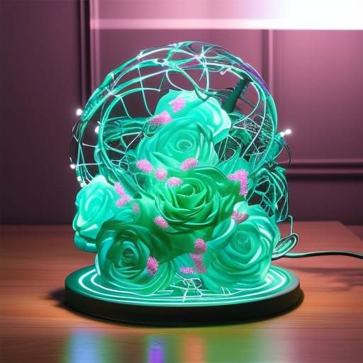 Electronic Roses 4 AI Generated Artwork NightCafe Creator