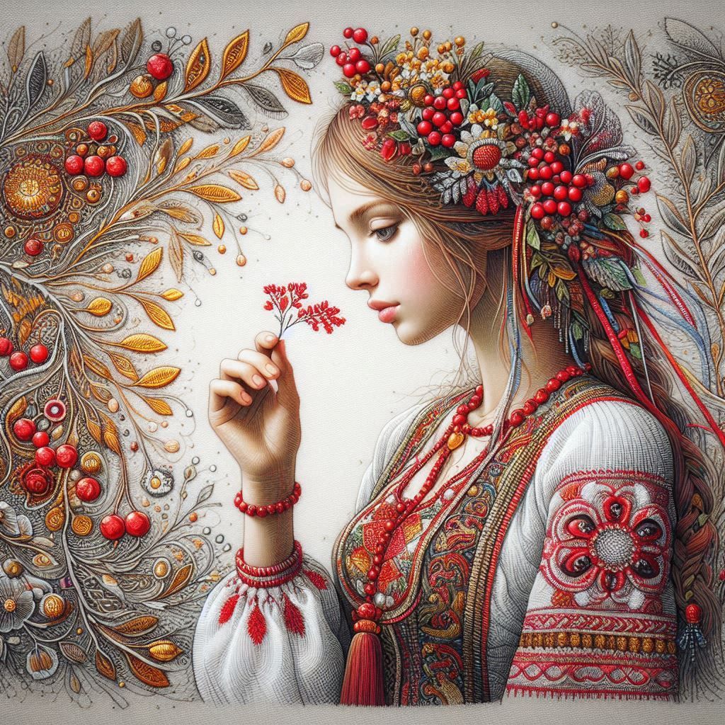 Oh, in the meadow, the red viburnum bent down, oh, something...