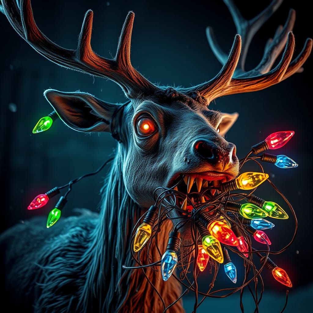 Zombie Reindeer  by @Mason