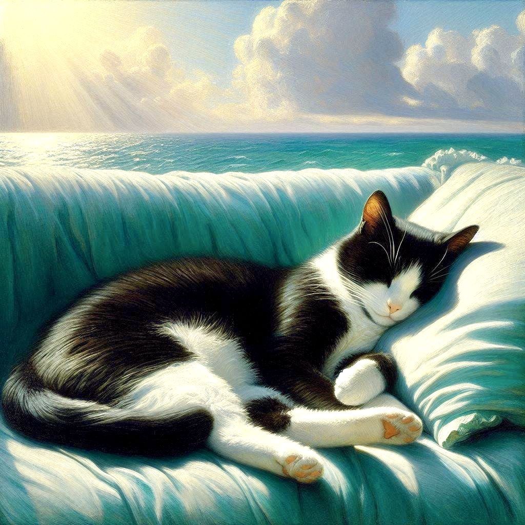 Tuxedo Cat, Asleep— a series