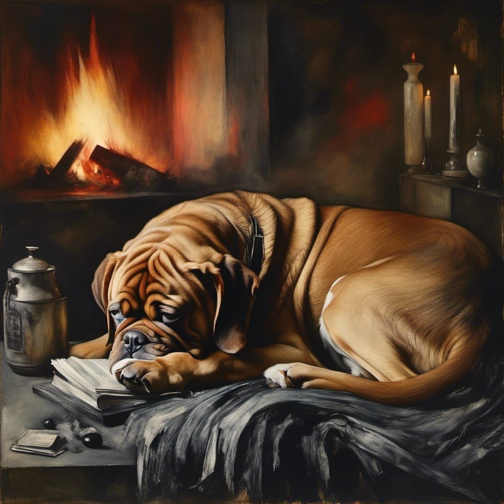 Dogue de Bordeaux (French Mastiff)  by @Skye Bloodcrow