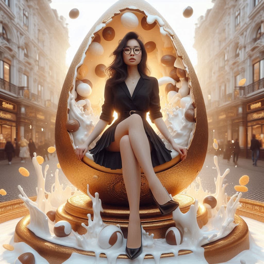 Chocolate egg throne