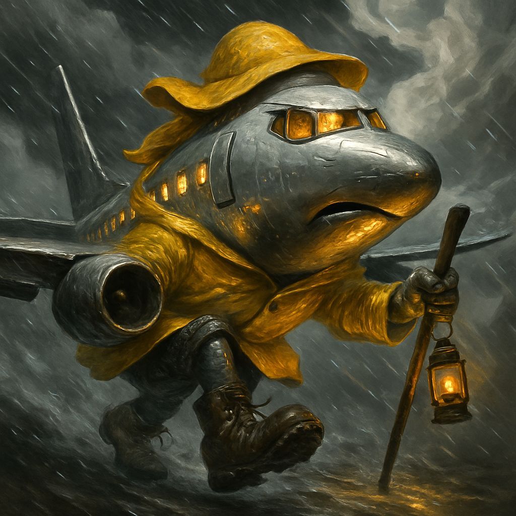 Lufur air is not afraid of a little storm.