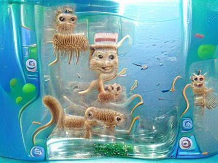 a family of sea monkeys