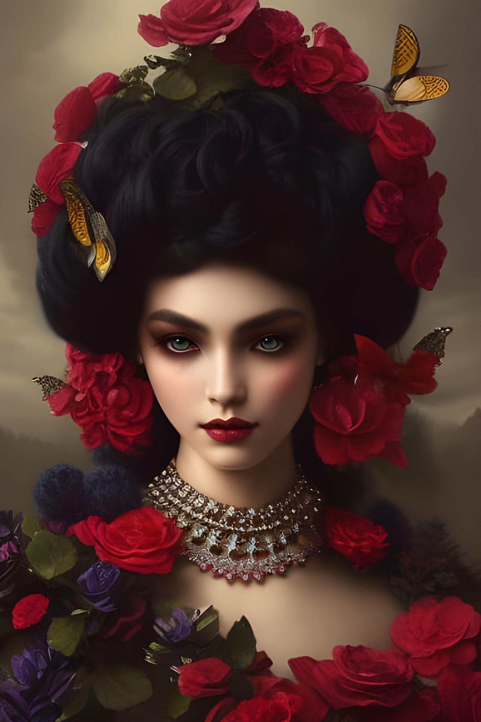 Emoji in Intricate Dress: Hyper-Detailed Digital Illustratio...