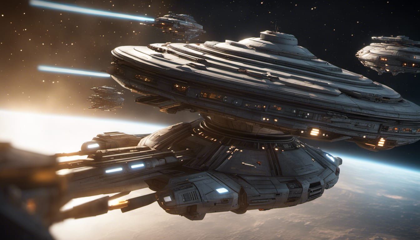 Spaceship, space, star trek, Warhammer, star wars, sleek des...