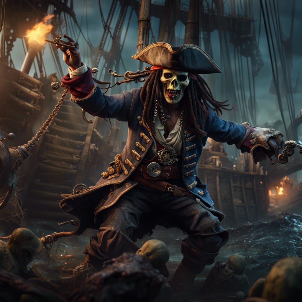 Undead pirate that won the battle - AI Generated Artwork - NightCafe ...