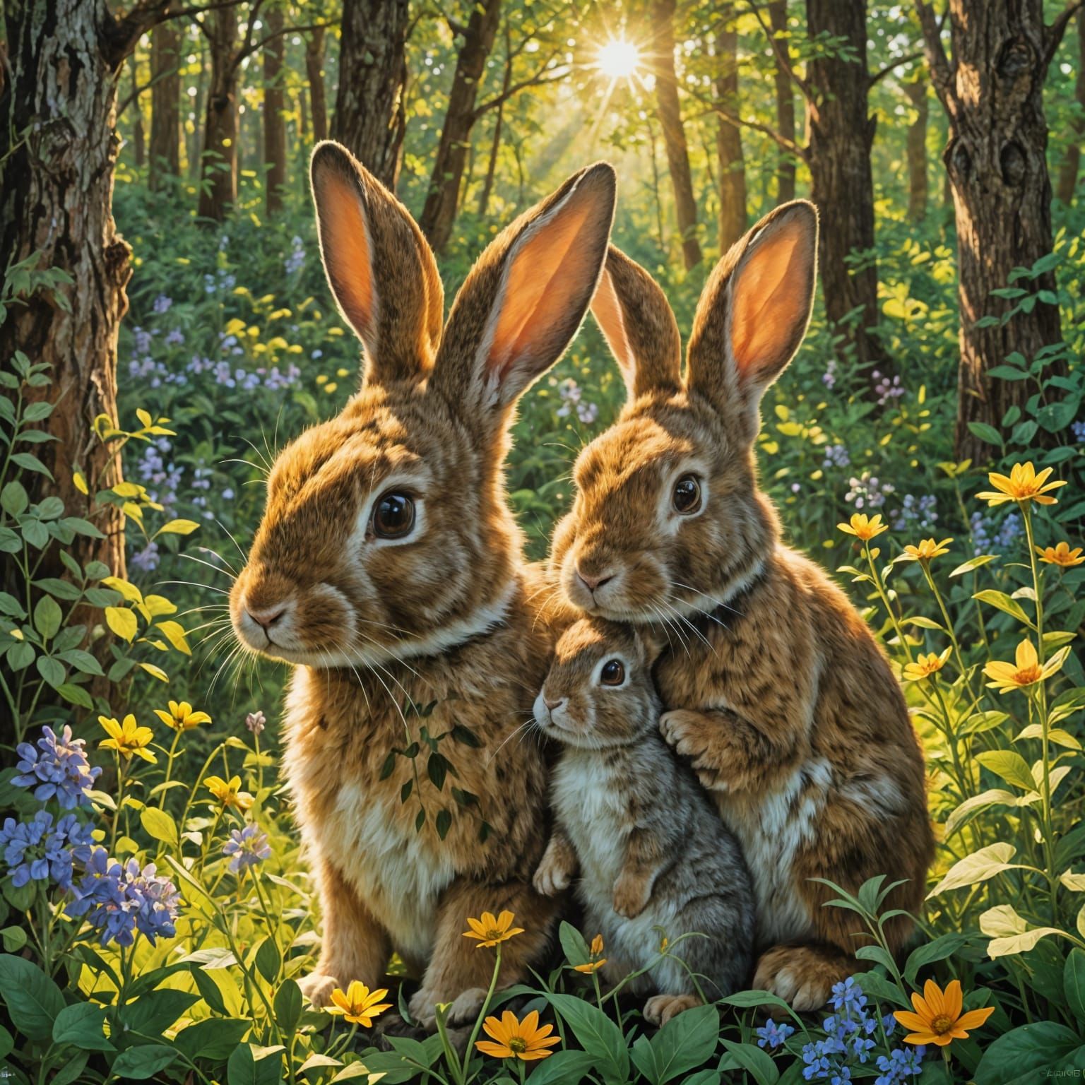 Rabbit Family  by @TSharp 