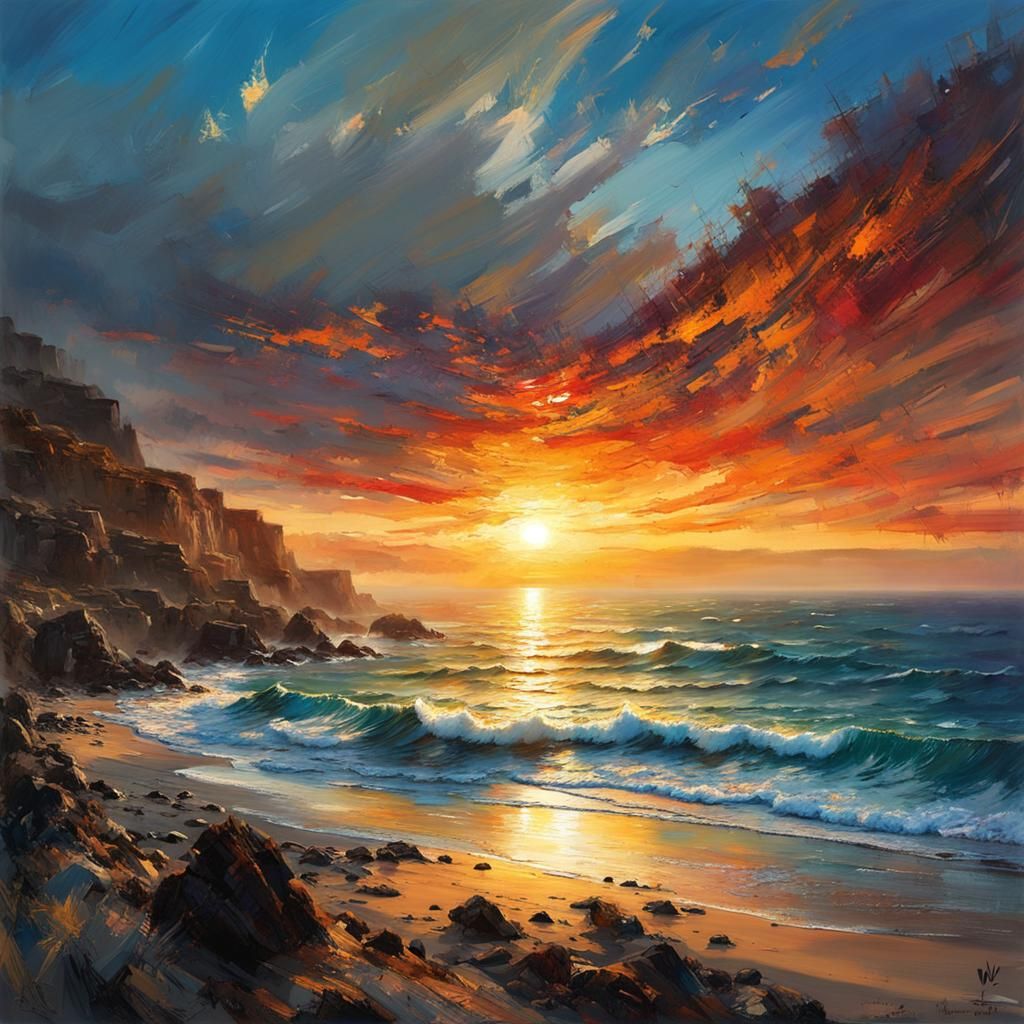 sunrise seascape  by @M