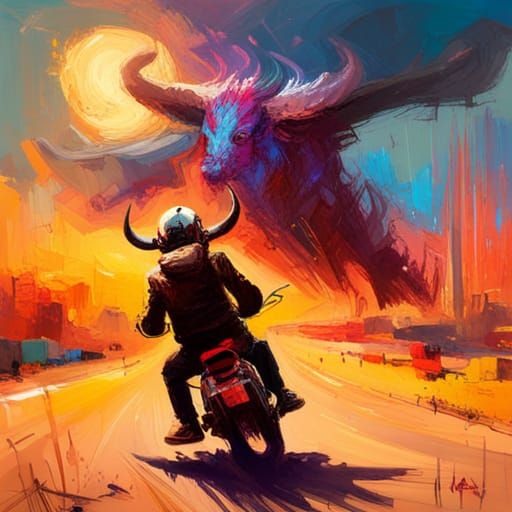 Motorcycle Devil Ride - AI Generated Artwork - NightCafe Creator