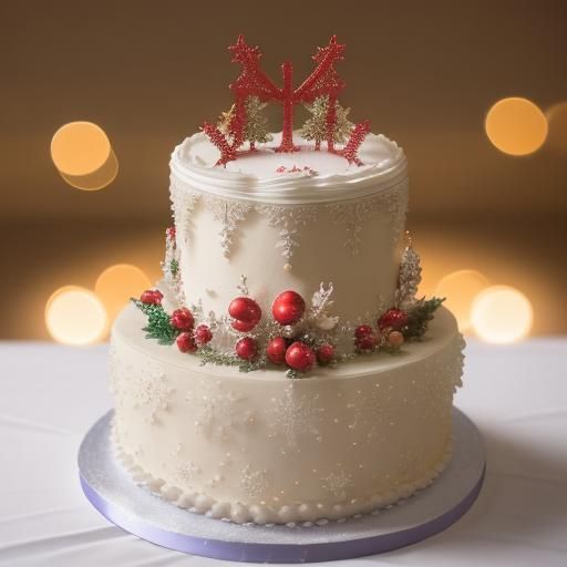 christmas cake 3 - AI Generated Artwork - NightCafe Creator