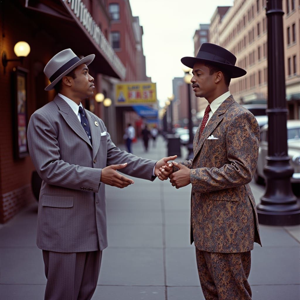 As soon as their hands touched, they each realized that they had no idea who the other guy was.