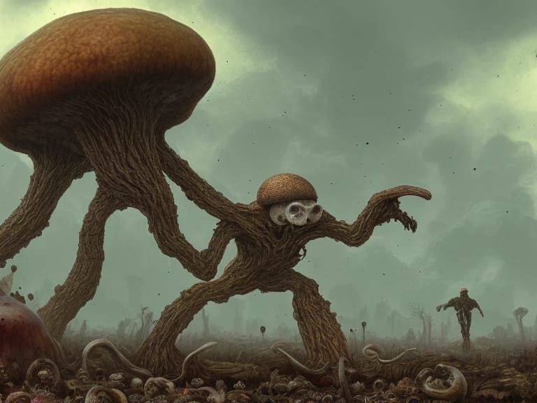 wart-covered cap of immense size humanoid creature traverses...