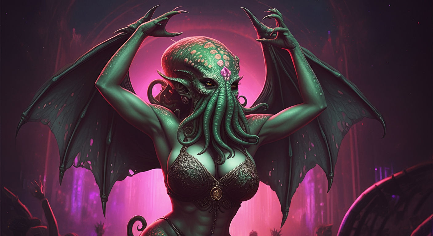 Cthulhu's daughter, ready to rave!
