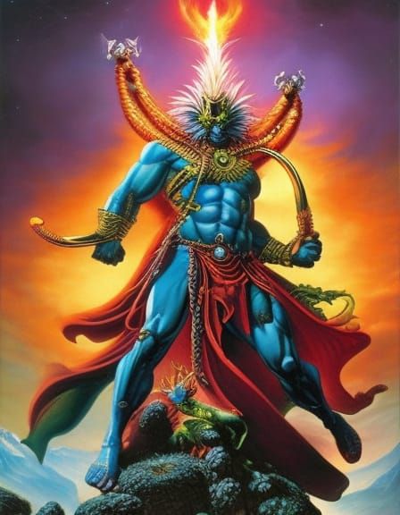 Shiva destroyer of worlds - AI Generated Artwork - NightCafe Creator