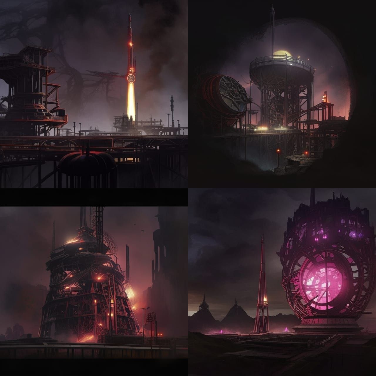 Glowing Chaos of a Communication Tower