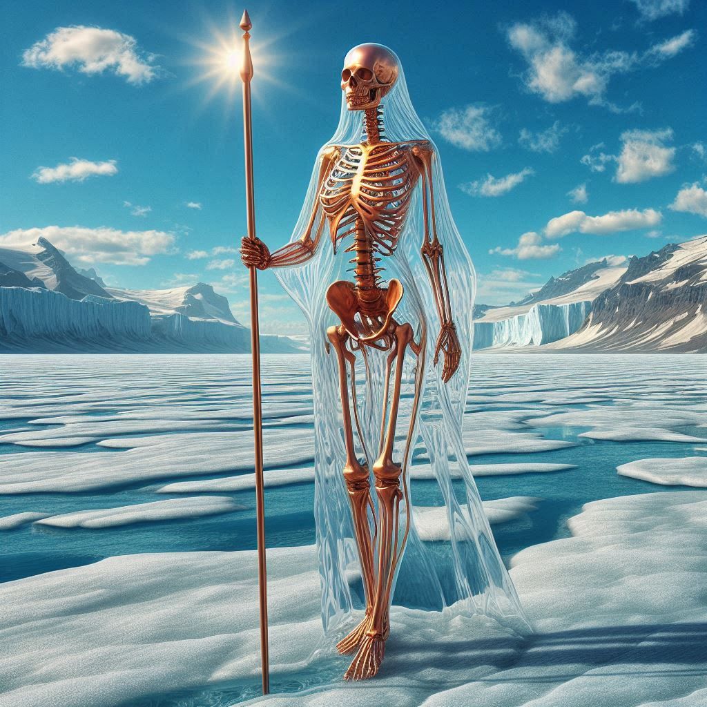 Guardian on an ice shelf
