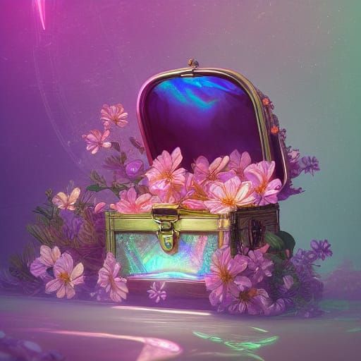 A treasure chest of flowers undefined