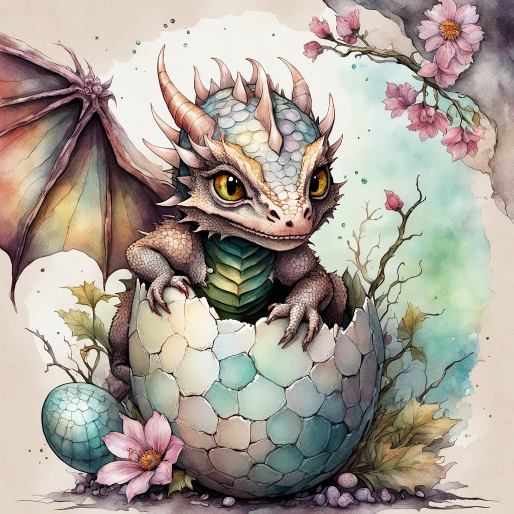 The hatchling   by @Skyangel
