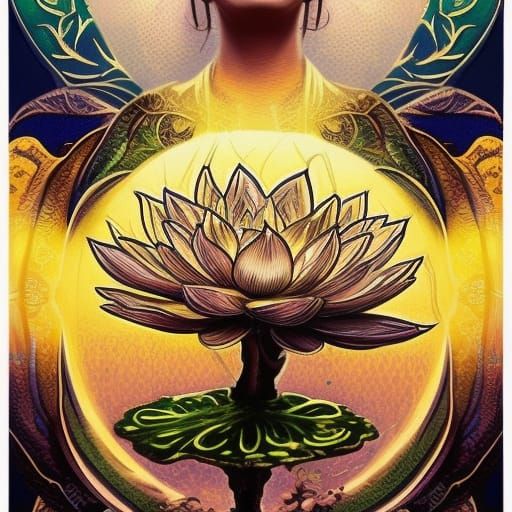 Tree of life with lotus